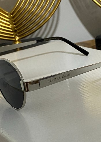 Saint Laurent Gri Yuvarlak Gözlüğü - Görsel 2