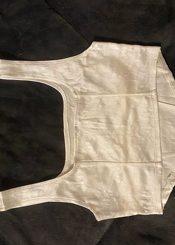 Beyaz saten Kadın Büstiyer - Görsel 2