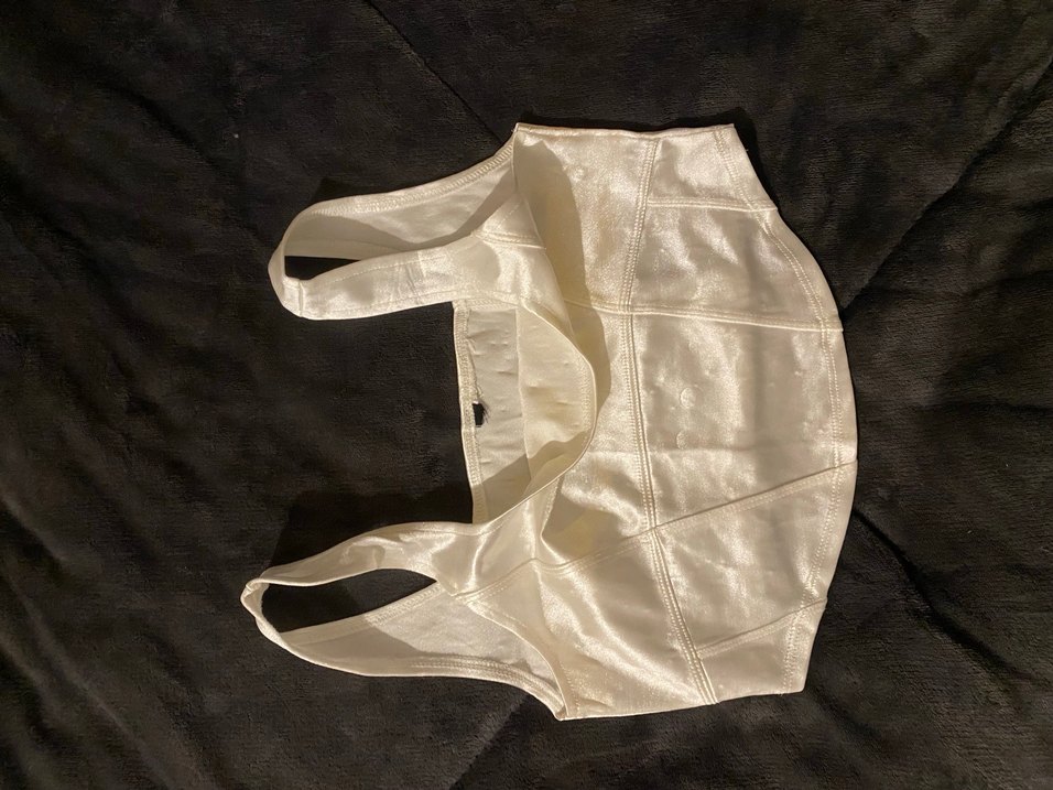 Beyaz saten Kadın Büstiyer - Görsel 3