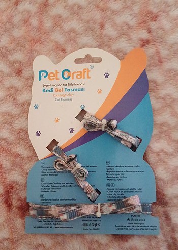 PetCraft Çok Renkli Kedi Bel Tasması - Görsel 2