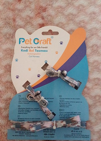 PetCraft Çok Renkli Kedi Bel Tasması - Görsel 2
