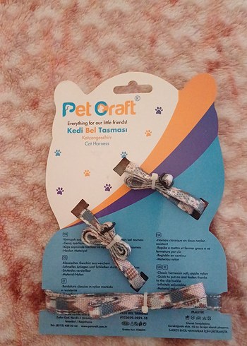 PetCraft Çok Renkli Pastel Kedi Bel Tasması - Görsel 2