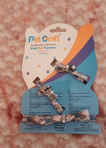 PetCraft Çok Renkli Kedi Bel Tasması - Görsel 2