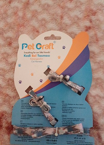 PetCraft Çok Renkli Kedi Bel Tasması - Görsel 2