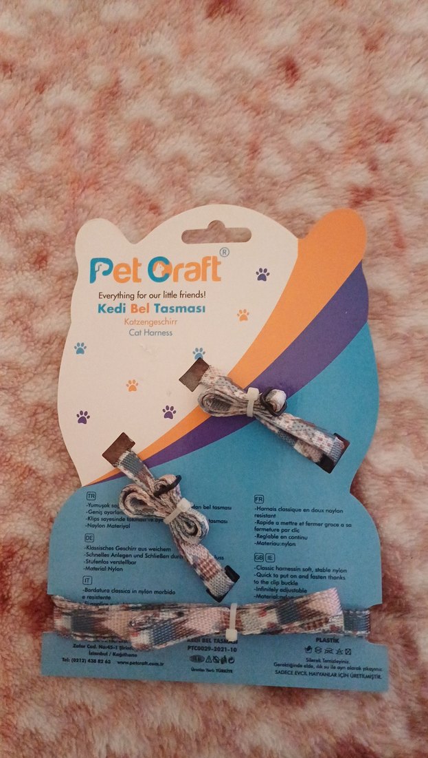 PetCraft Çok Renkli Kedi Bel Tasması - Görsel 2