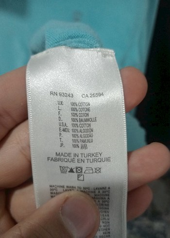 Diesel Turkuaz V Yaka Triko erkek kazak yün Pamuk karışımıdır - Görsel 2