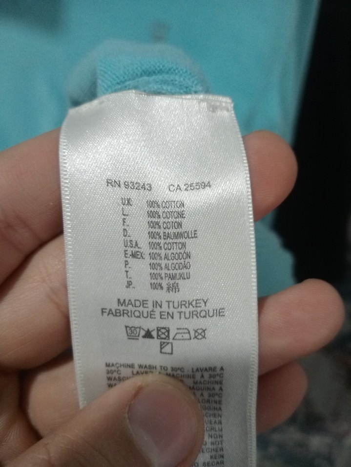 Diesel Turkuaz V Yaka Triko erkek kazak yün Pamuk karışımıdır - Görsel 2