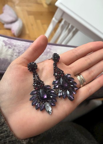 Mürdüm Parlak Gotik Taç Gelin Nişan tacı - Görsel 4