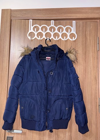 Kürklü Lacivert Kadın Kışlık Mont - Görsel 2