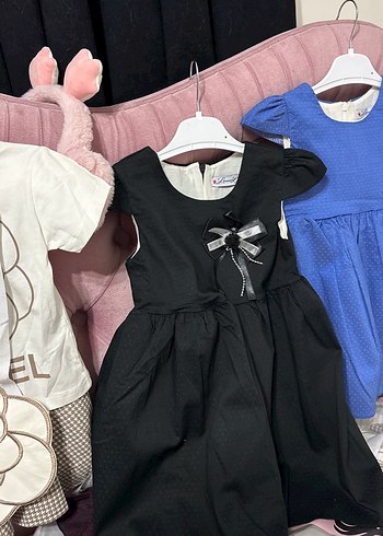 Kız Çocuk Keten Elbise - Görsel 7