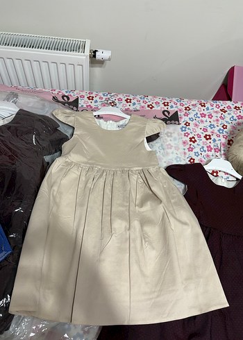 Kız Çocuk Keten Elbise - Görsel 5