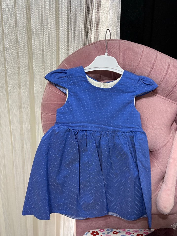 Kız Çocuk Keten Elbise - Görsel 3