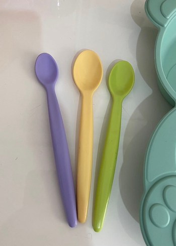 Pastel Renkli Ayıcık Tasarımlı Çocuk Tabak Seti - Görsel 2