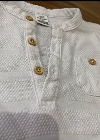 Bebek Beyaz Kısa Kollu V Yakalı Body - Görsel 4