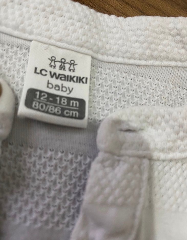 Bebek Beyaz Kısa Kollu V Yakalı Body - Görsel 3