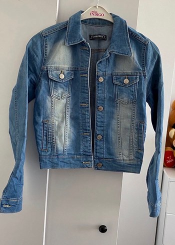 Düğmeli Fit Kesim Kadın Kot Ceket - Görsel 2