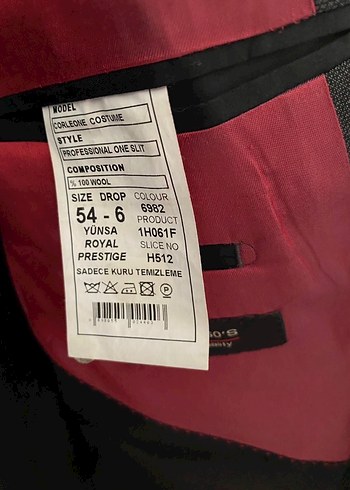 Gri Düğmeli Erkek Takım Elbise - Görsel 2