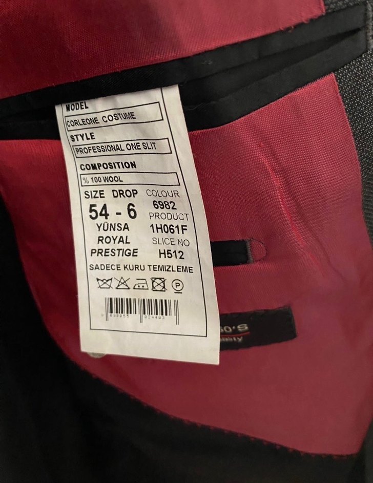 Gri Düğmeli Erkek Takım Elbise - Görsel 2