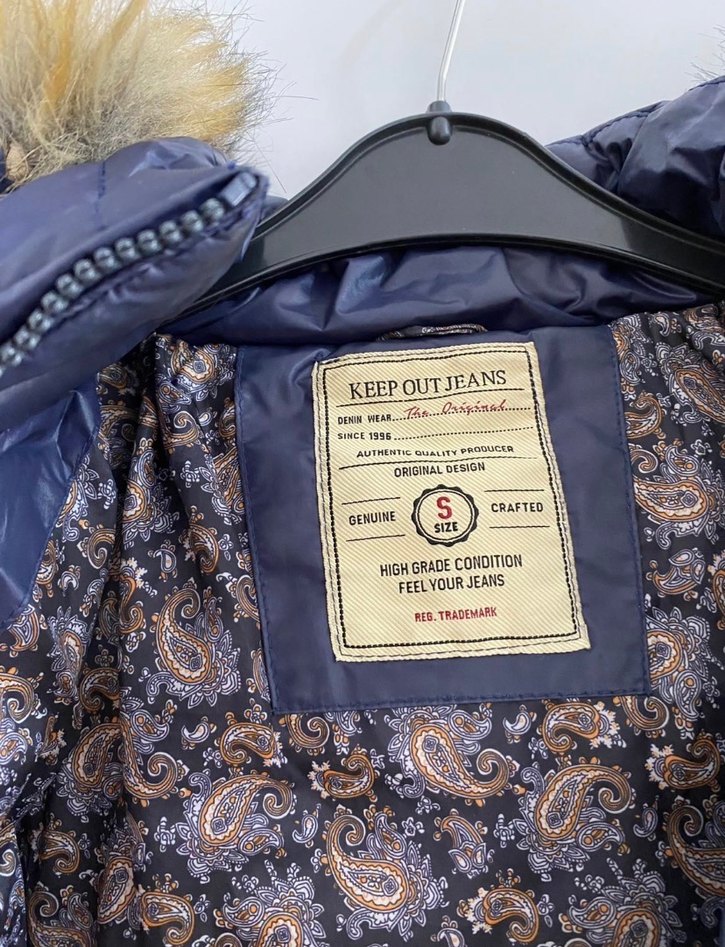 Kadın Mavi Midi Kışlık Kürklü Mont - Görsel 2