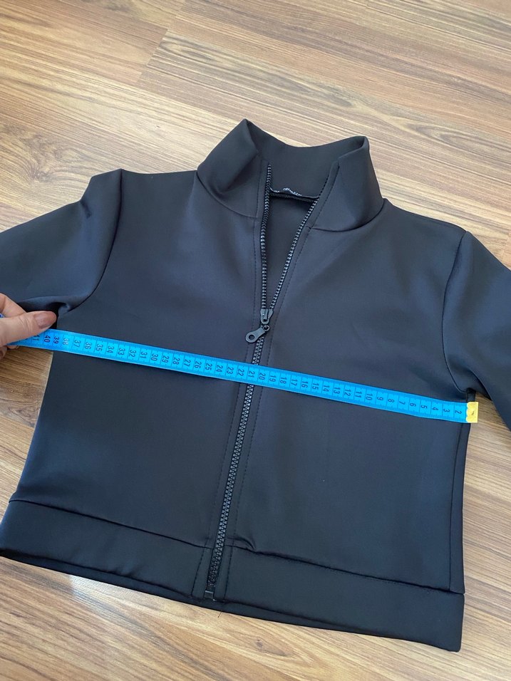 Kadın Siyah Fermuarlı Yüksek Yakalı Ceket - Görsel 4