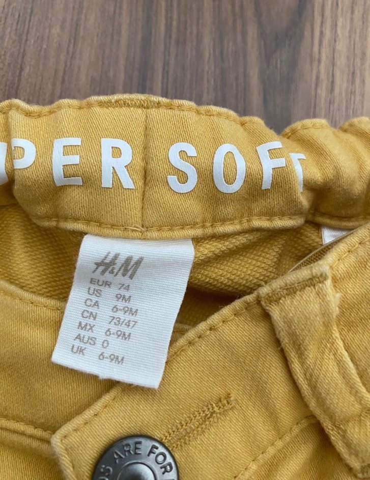 Sarı Düğmeli Erkek bebek Pantolonu - Görsel 3