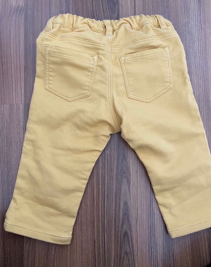 Sarı Düğmeli Erkek bebek Pantolonu - Görsel 5