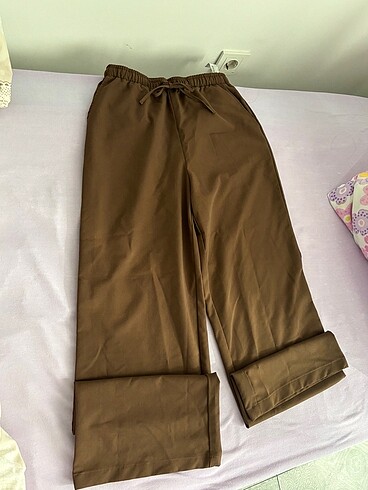 Stradivarius kumaş kahve pantolon
