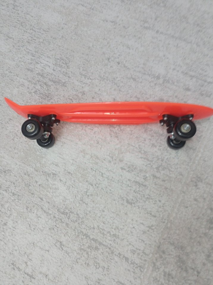 Turuncu Renkli penny board çocuk ve yetişkin kaykayı triathlon - Görsel 3