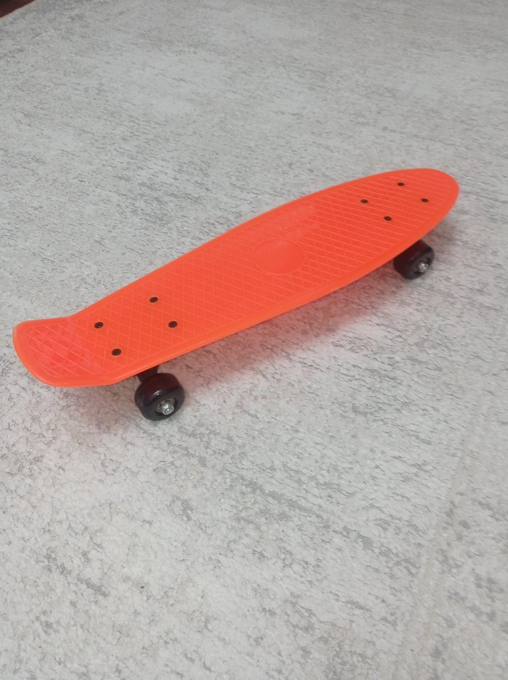 Turuncu Renkli penny board çocuk ve yetişkin kaykayı triathlon - Görsel 5