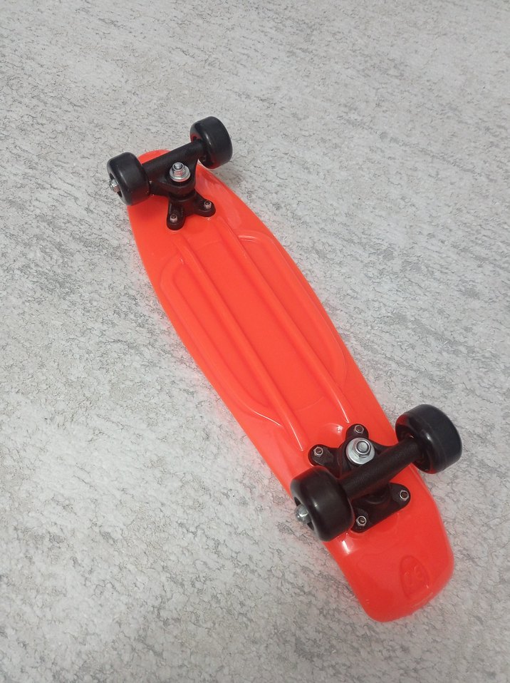 Turuncu Renkli penny board çocuk ve yetişkin kaykayı triathlon - Görsel 2