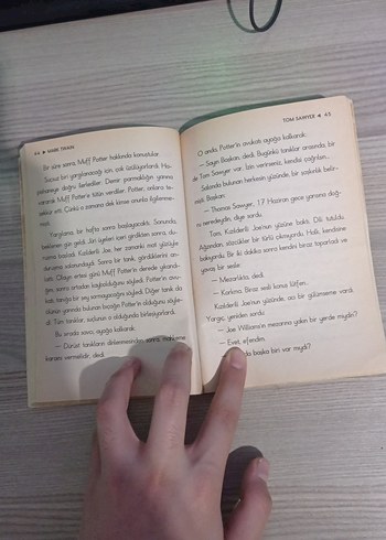 Tom Sawyer Çocuk Klasikleri Seti iki kitapta iyi durumdadır - Görsel 7