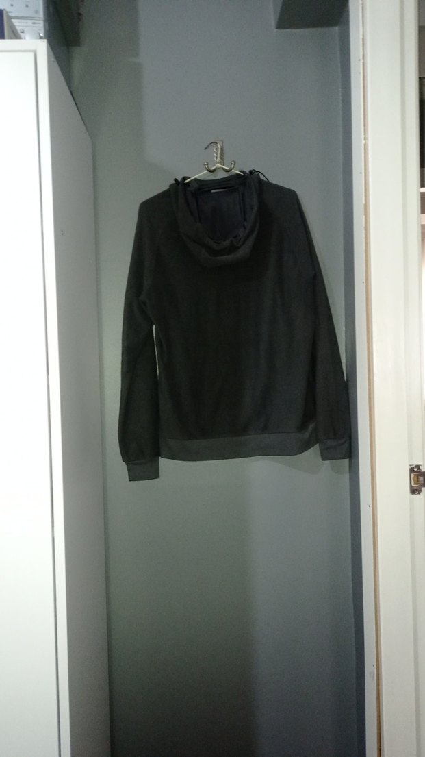 Gri Fermuarlı erkek çocuk Sweatshirt M beden - Görsel 3