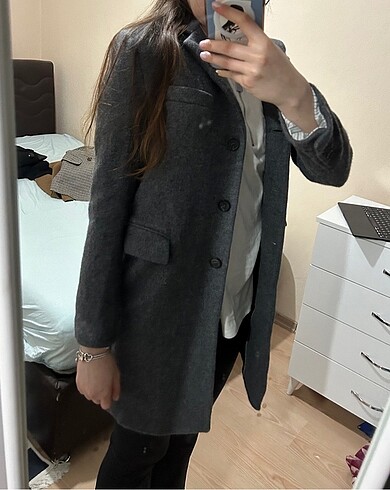 zara füme gri kaban