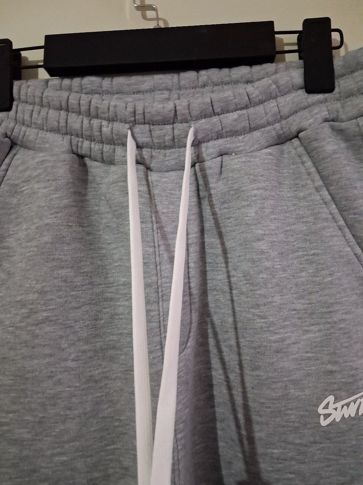 Gri bay bayan Spor Eşofman Altı - Görsel 4