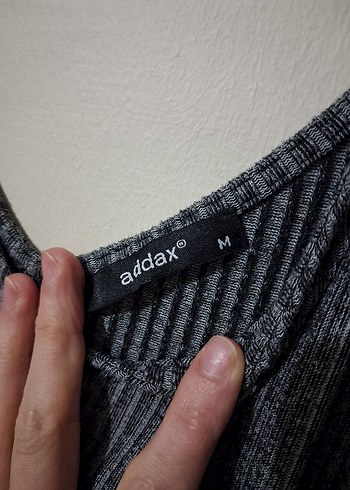 Gri V Yakalı Kadın Uzun Tulum - Görsel 3