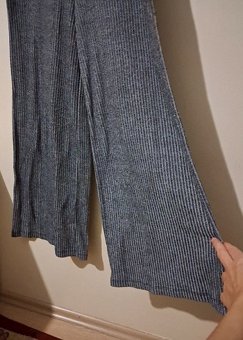 Gri V Yakalı Kadın Uzun Tulum - Görsel 4