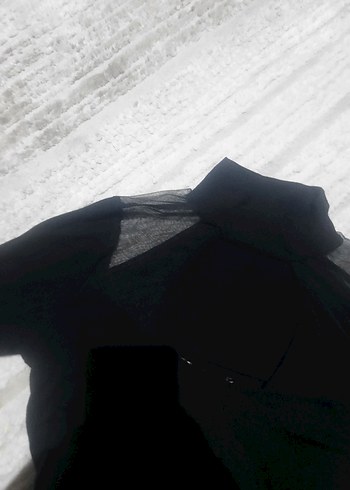 Siyah Uzun Kollu Çok esnek Kadın - Görsel 6