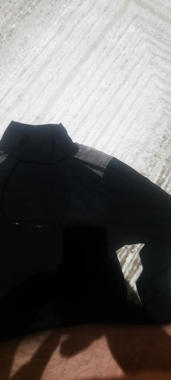 Siyah Uzun Kollu Çok esnek Kadın - Görsel 5