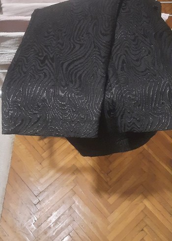 Drapeli Siyah Kadın Kumaş Pantolon KOTON - Görsel 4