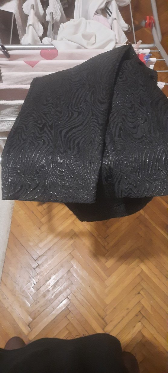 Drapeli Siyah Kadın Kumaş Pantolon KOTON - Görsel 4