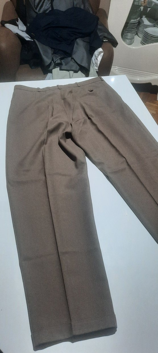 ERKEK KAHVE RENGI KUMAS PANTOLON - Görsel 5