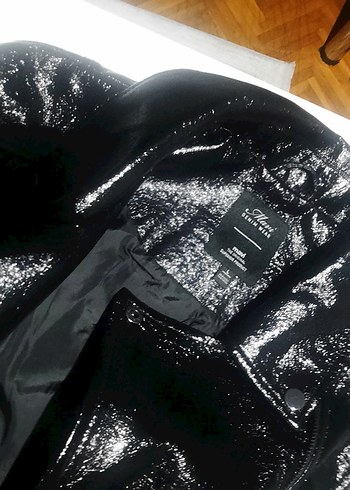 mavi kadın siyah ceket Kemerli - Görsel 5