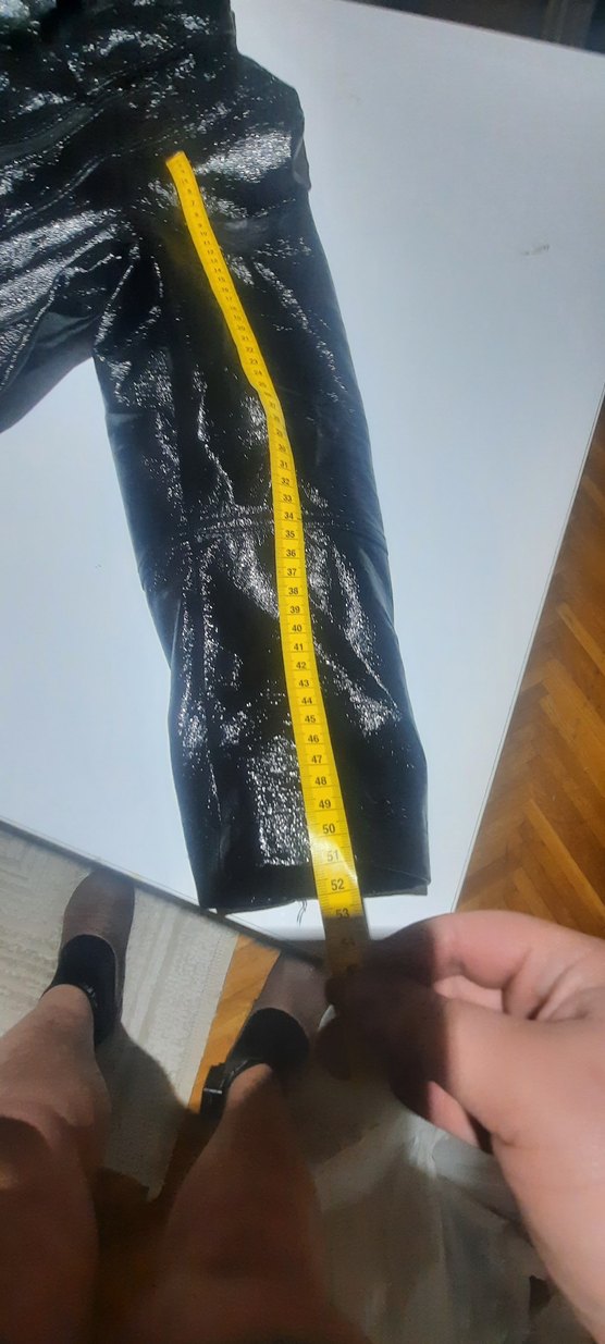 mavi kadın siyah ceket Kemerli - Görsel 3