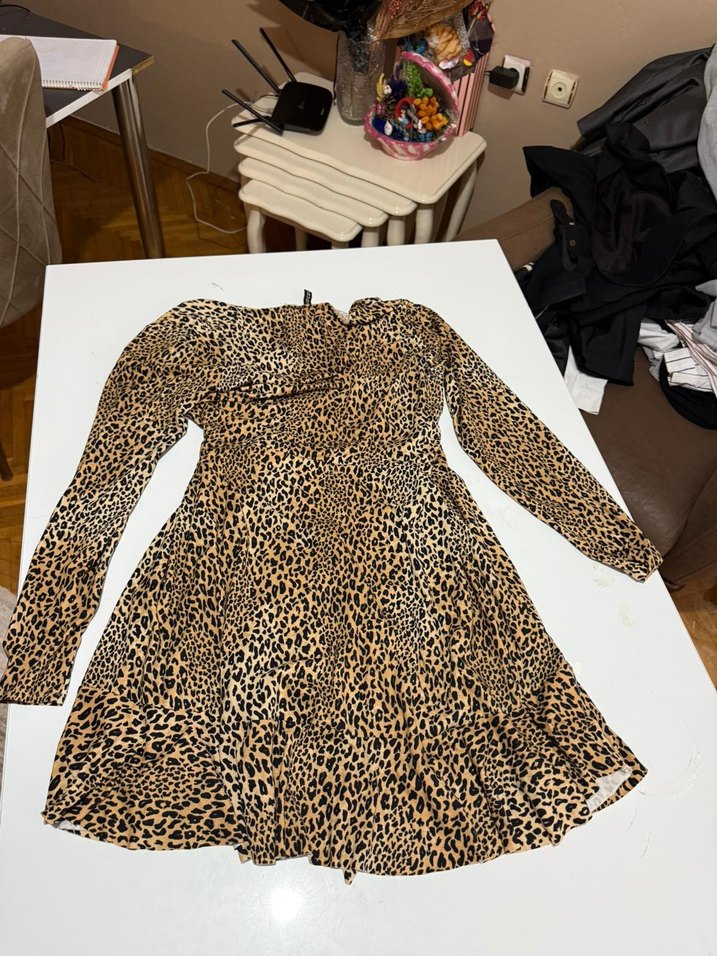 H&M KADIN ELBISE LEOPAR DESENLI TERTEMIZ - Görsel 3
