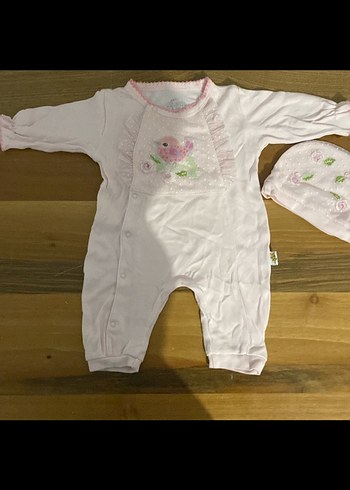 Nakışlı Dantelli Pembe Tulum - Görsel 3