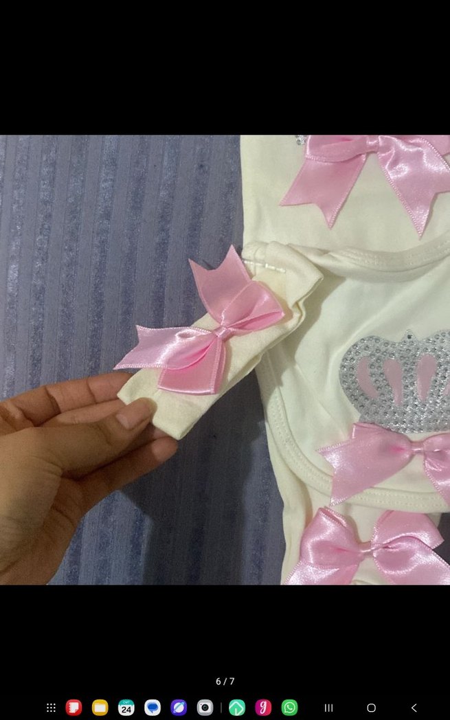 Fiyonklu Pembe Bebek Kız Takımı - Görsel 2