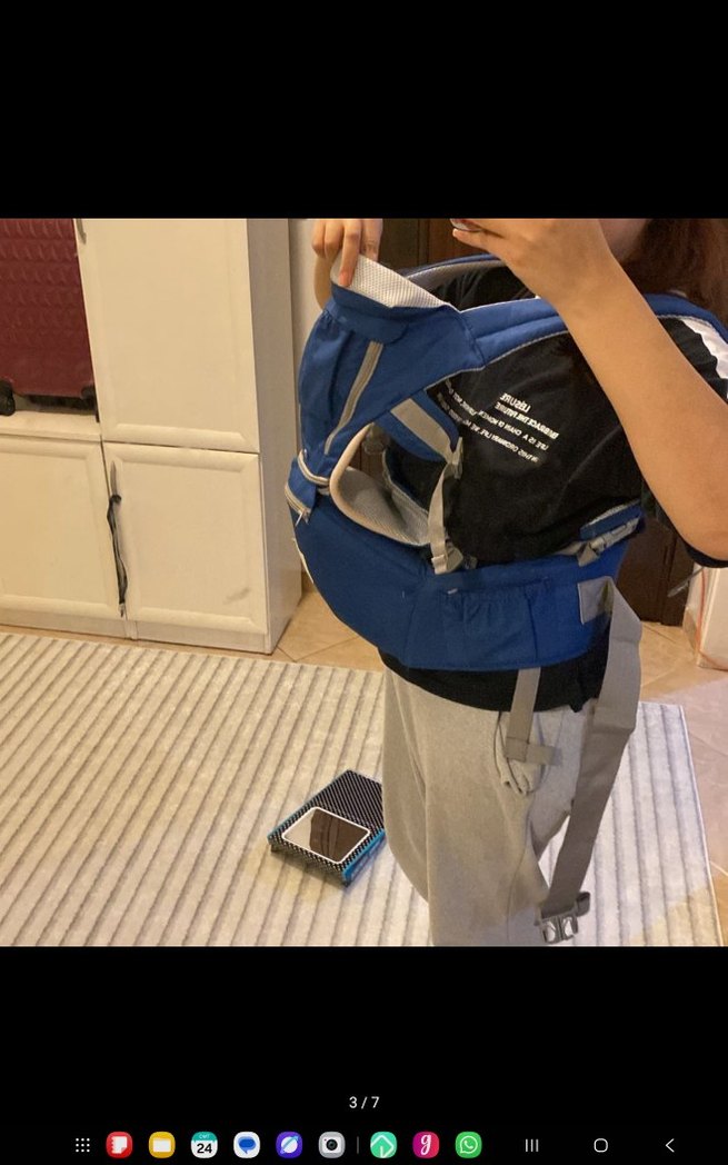 Mavi ve Gri Bebek Taşıyıcı AnaKucağı - Görsel 3