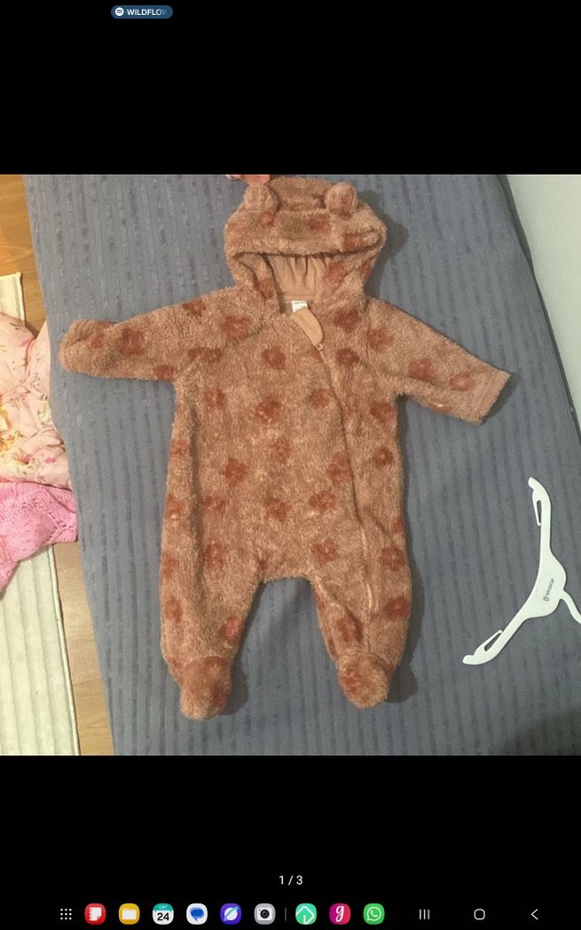 Kahverengi Kürklü Bebek Tulumu - Görsel 3