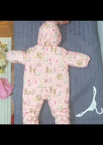 LCW 3-6 AY Kapüşonlu, Fermuarlı Pembe Kız Bebek Astronot Mont - Görsel 3