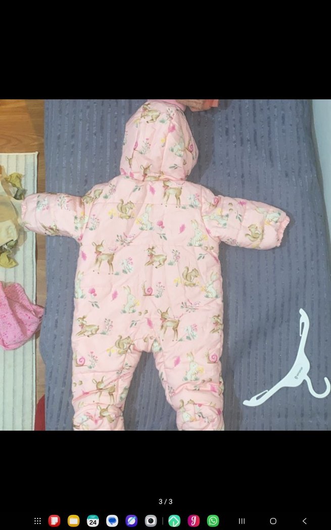 LCW 3-6 AY Kapüşonlu, Fermuarlı Pembe Kız Bebek Astronot Mont - Görsel 3